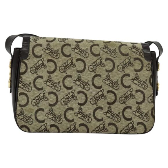 CELINE C Sulky Shoulder Bag Canvas Beige Auth - Picture 3 of 16